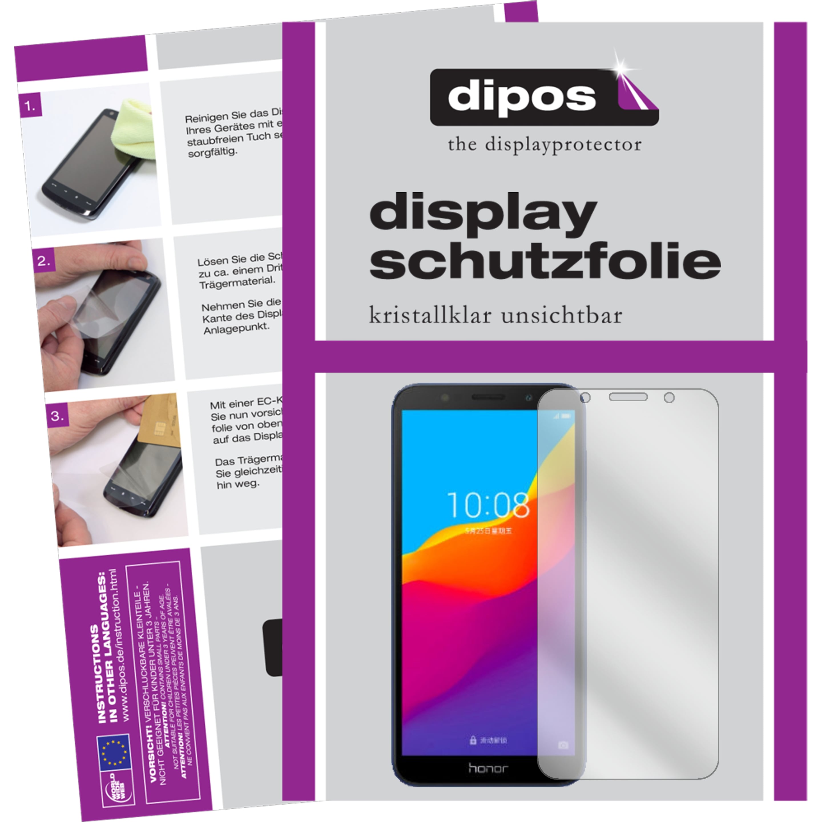 Dipos Displayschutzfolie Crystalclear (1 Stück, Motorola Moto G7 Play), Smartphone Schutzfolie, Transparent