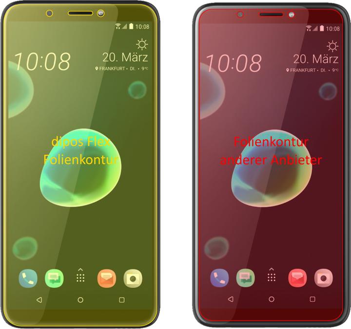 Actual product image Dipos Screen Protector Full-Cover 3D (3 pcs., HTC Desire 12+)