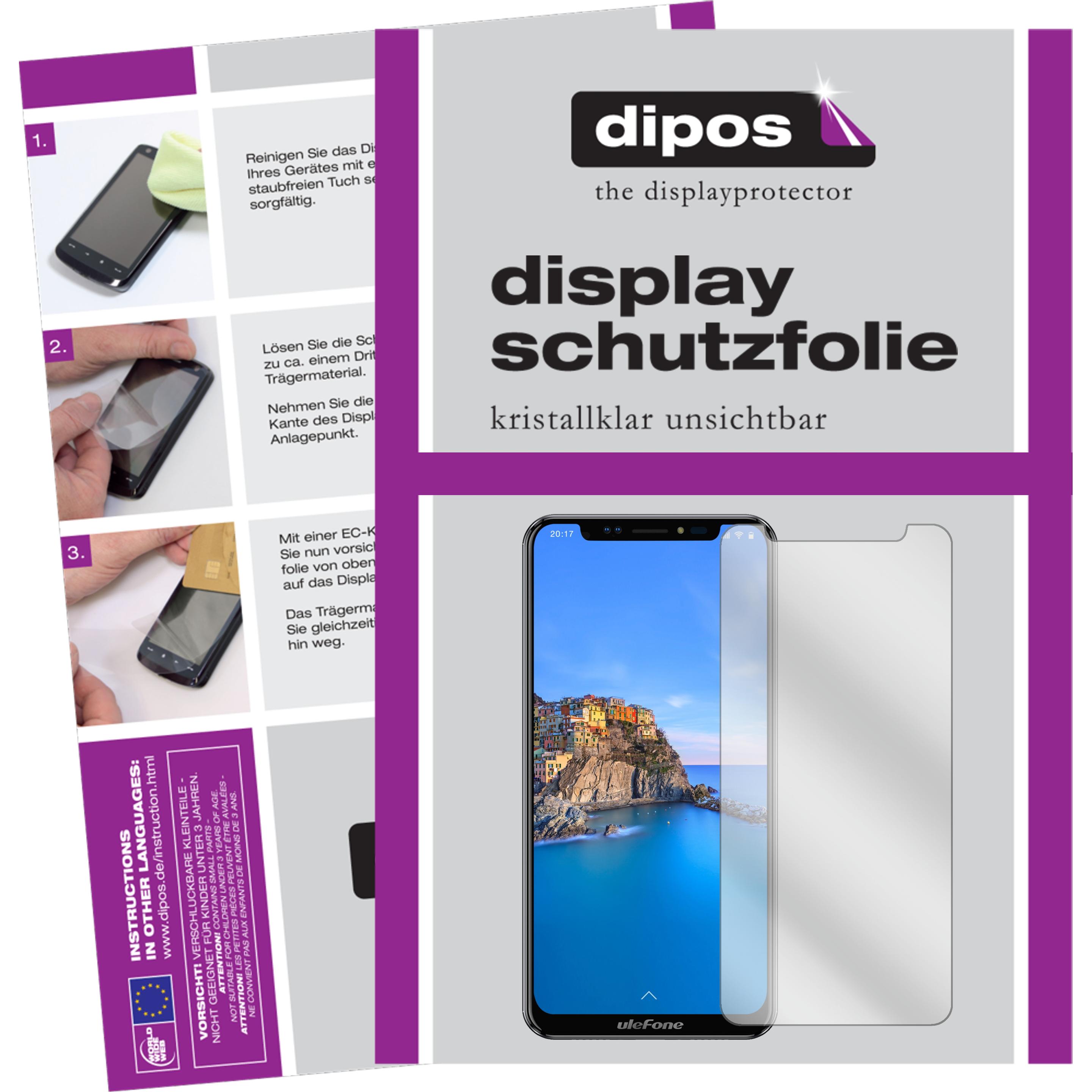 Dipos Displayschutzfolie Crystalclear (1 Stück, Ulefone X), Smartphone Schutzfolie, Transparent