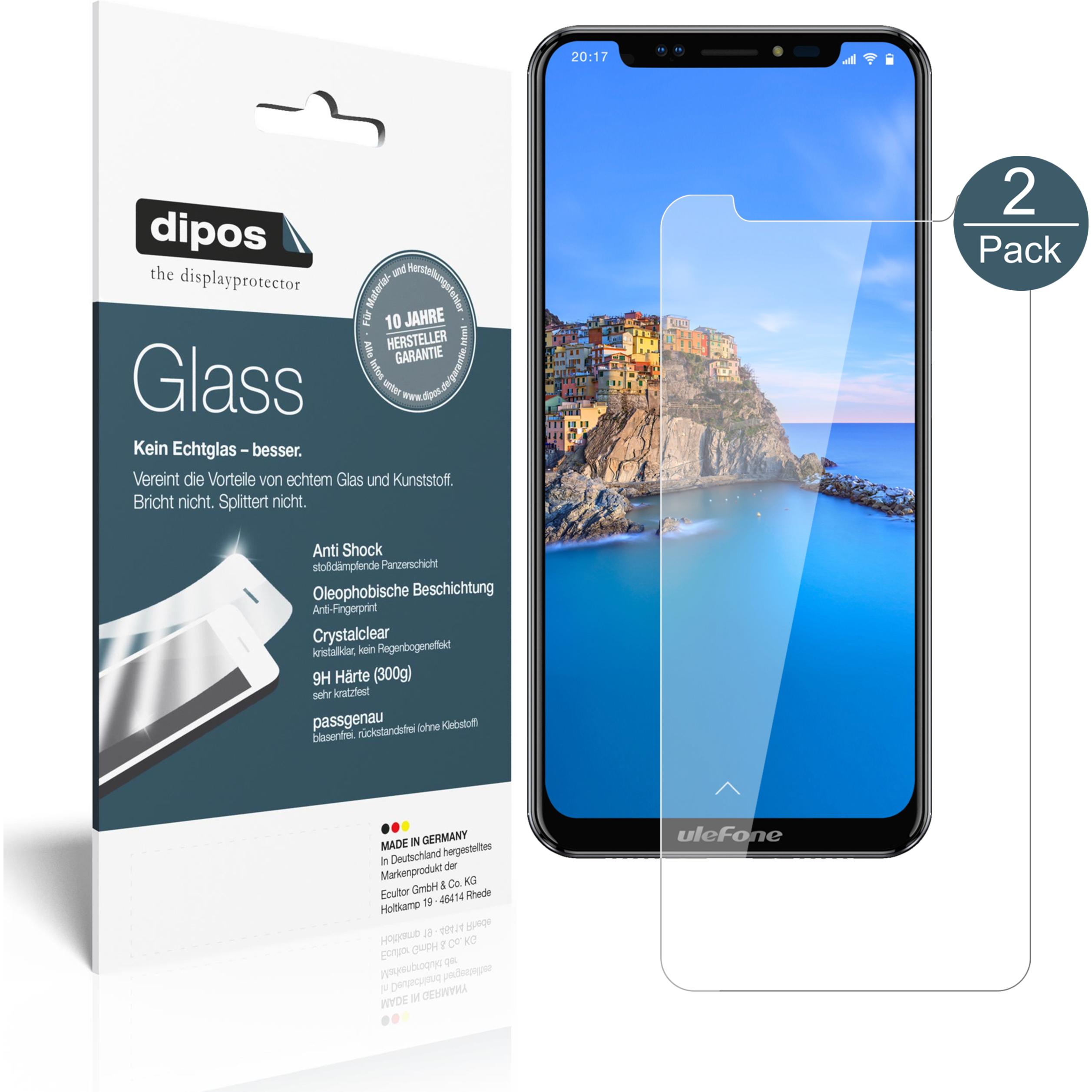 Dipos Displayschutz Anti-Shock (1 Stück, Ulefone X), Smartphone Schutzfolie, Transparent