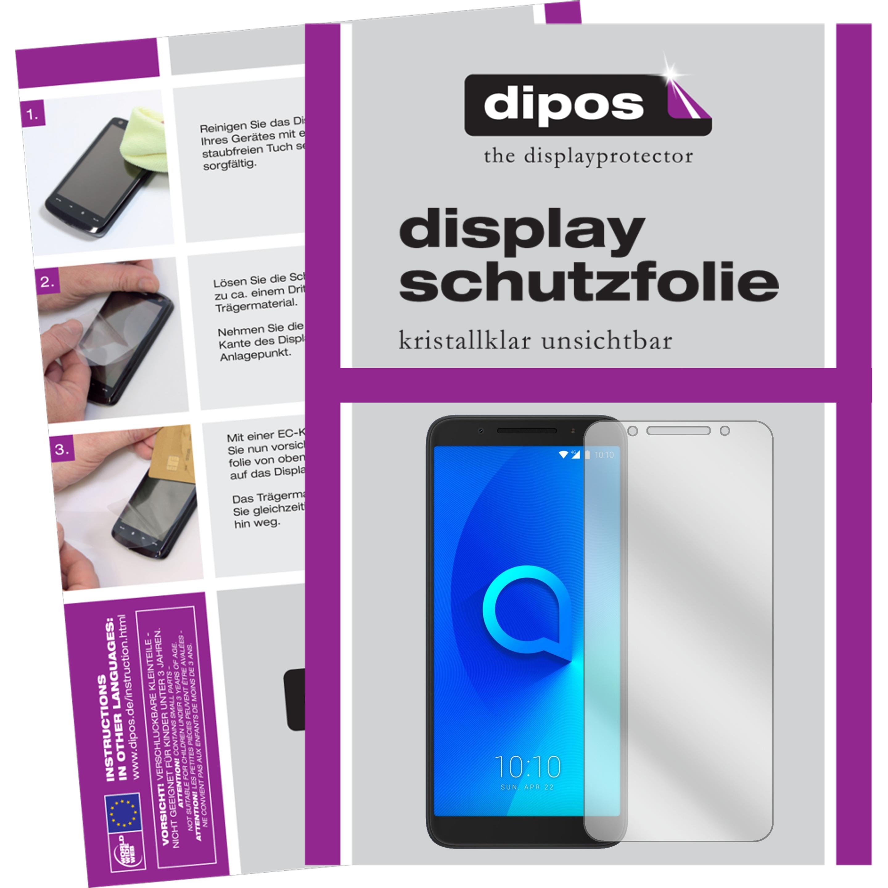 Dipos Displayschutzfolie Crystalclear (5 Stück, Alcatel 3), Smartphone Schutzfolie, Transparent