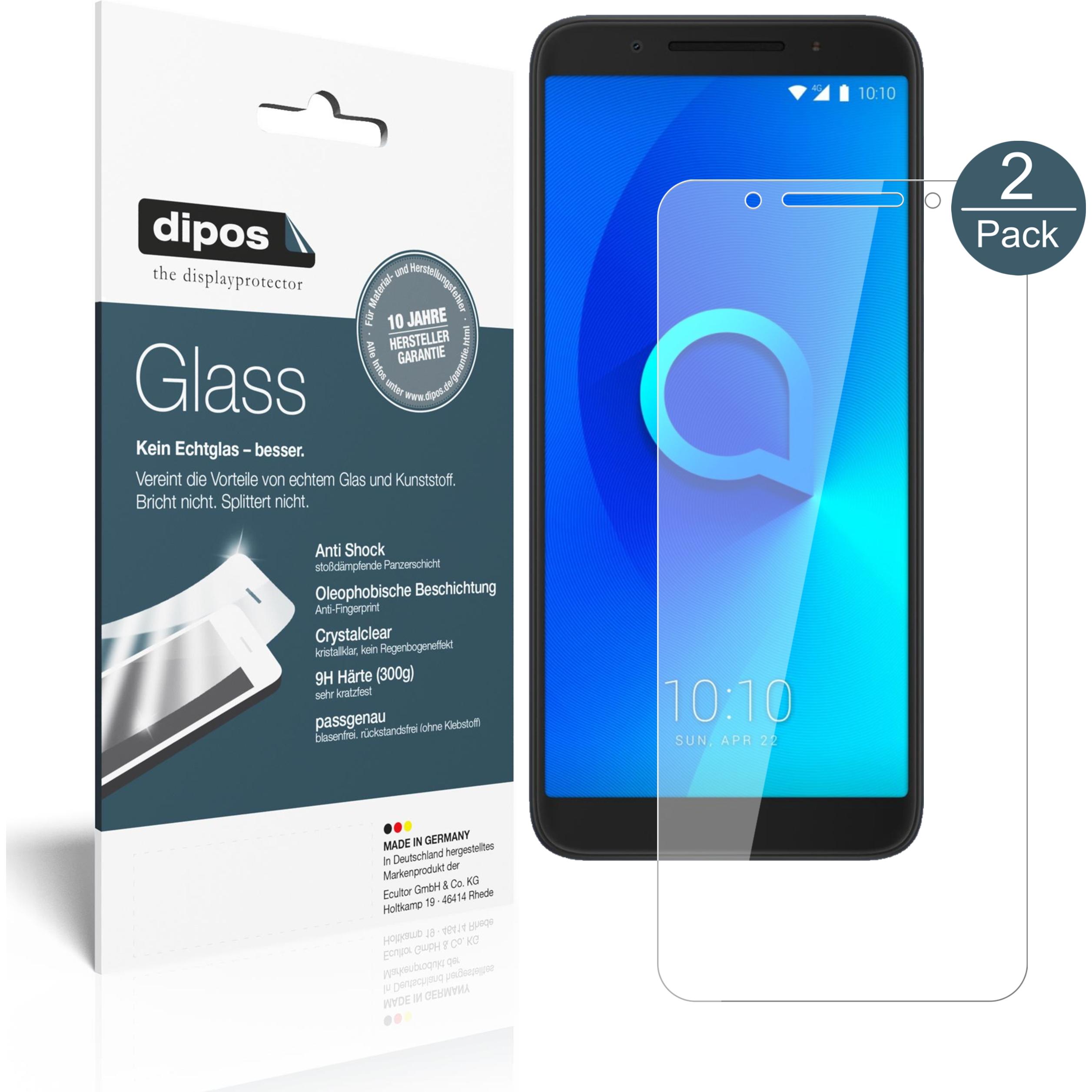 Dipos Displayschutz Anti-Shock (1 Stück, Alcatel 3), Smartphone Schutzfolie, Transparent