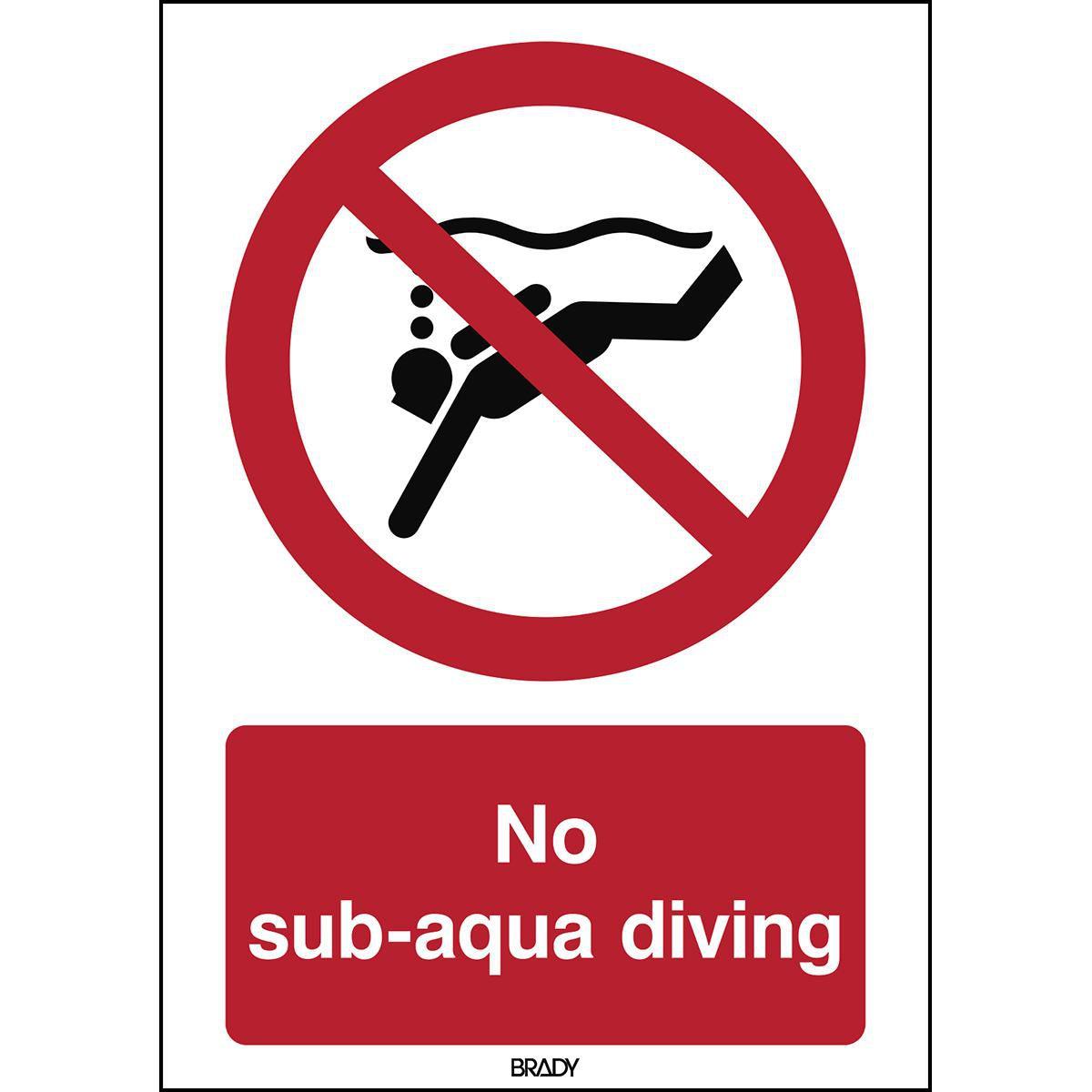 Brady, Sicherheitskennzeichnung, ISO Safety Sign - No sub-aqua