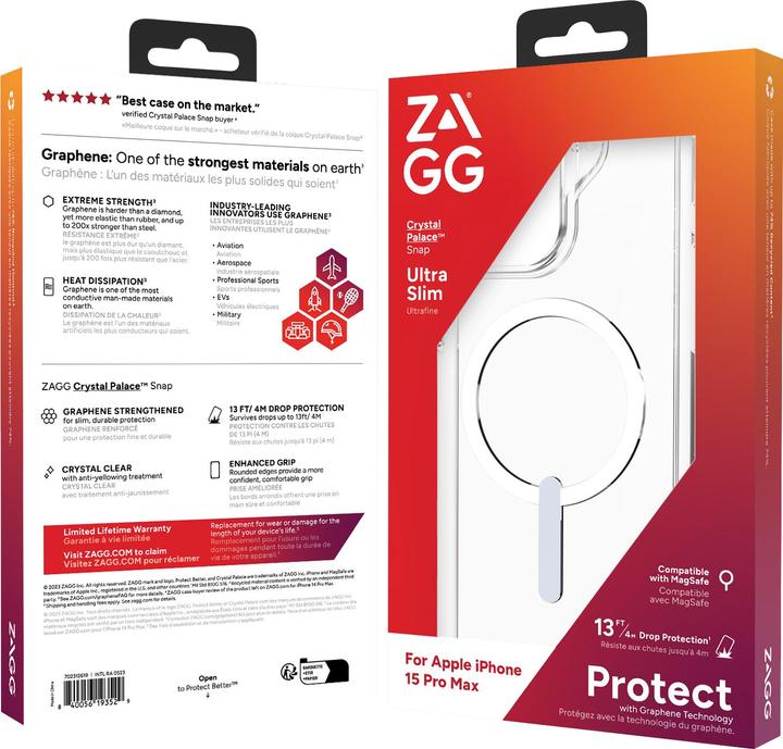 Produktbild Zagg Cases Crystal Palace Snap (Apple iPhone 15 Pro Max)