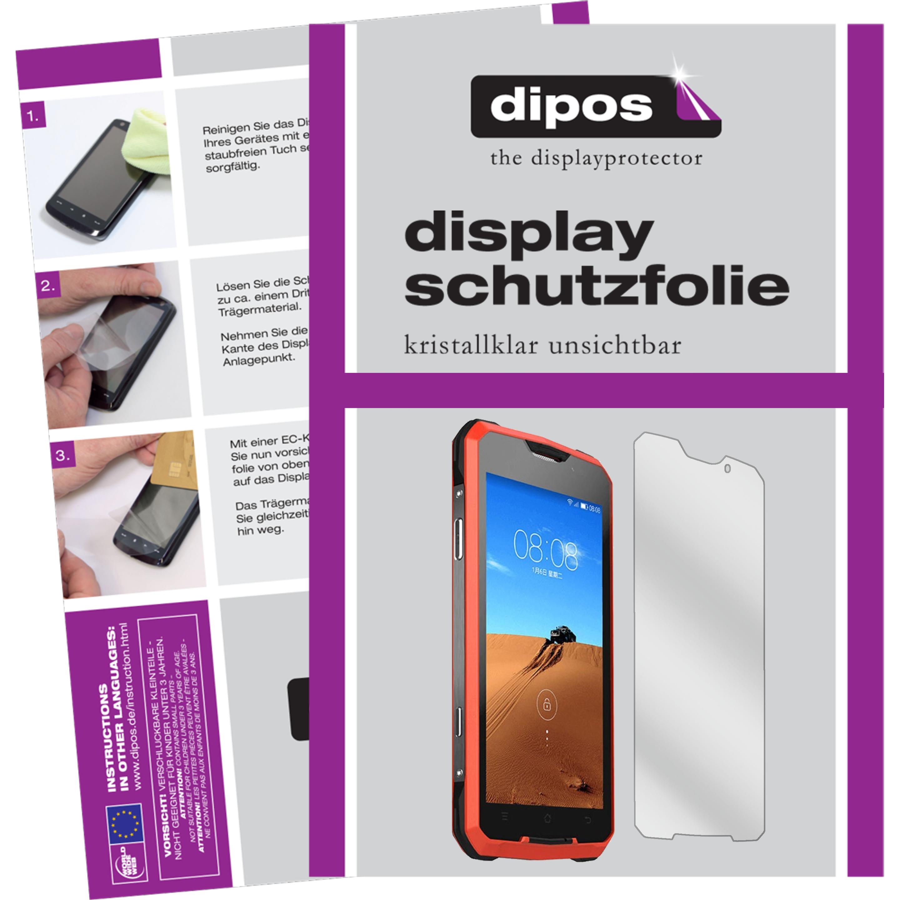 Dipos Displayschutzfolie Crystalclear (5 Stück, Rugum V1), Smartphone Schutzfolie, Transparent