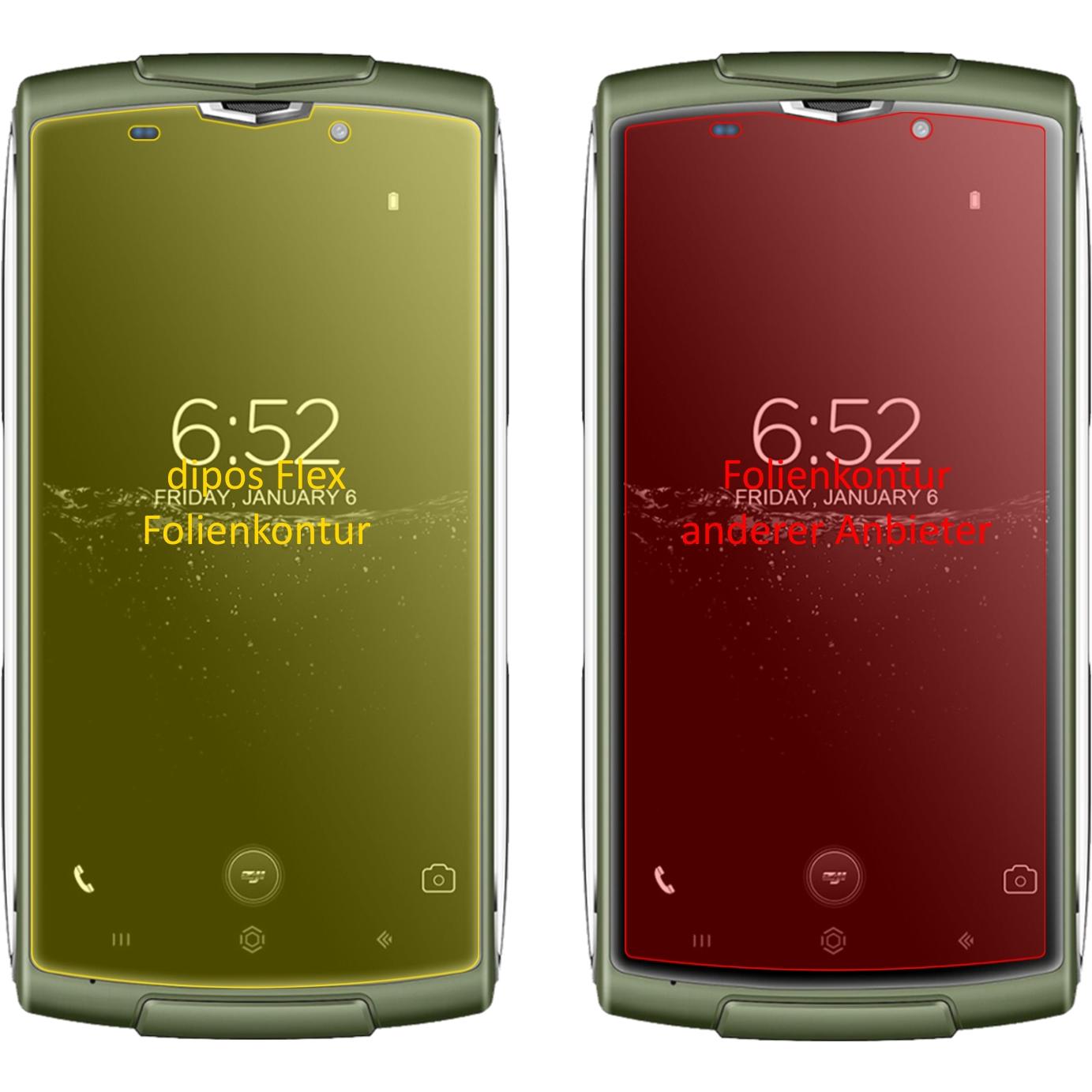 Thumbnail - Dipos Displayschutzfolie Full-Cover 3D (3 Stück, Zoji Z7), Smartphone Schutzfolie, Transparent
