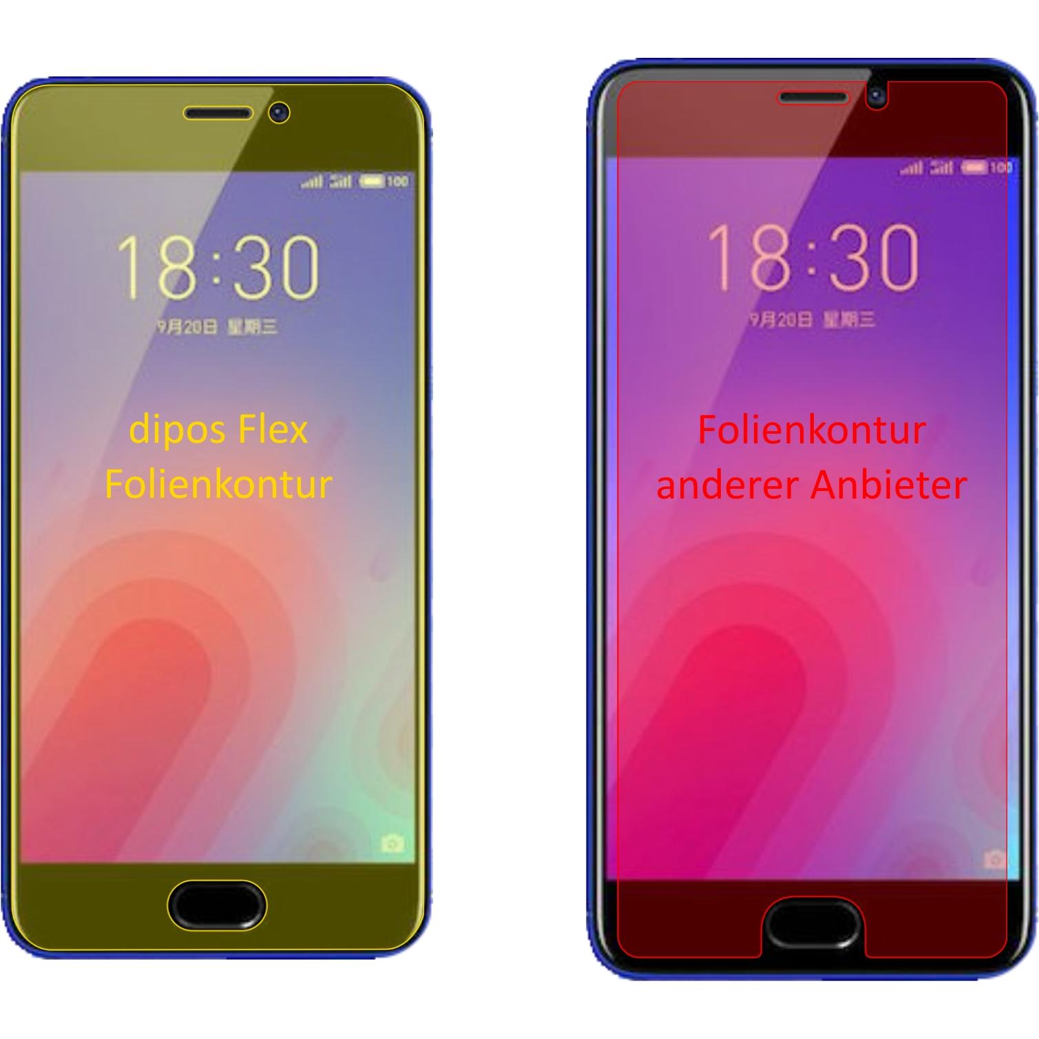 Thumbnail - Dipos Displayschutzfolie Full-Cover 3D (3 Stück, Meizu M6), Smartphone Schutzfolie, Transparent