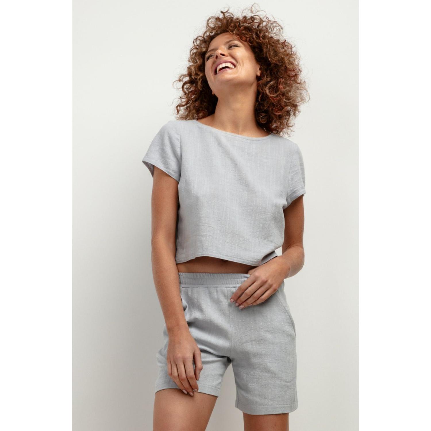 Tessita, Damen, Bluse, Bluse model, Grau, (S)