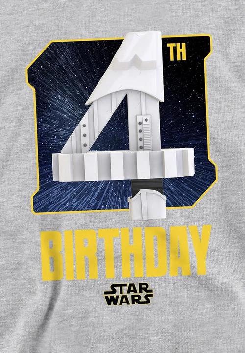 Produktbild Star Wars Kapuzenpullover meliert 4. Geburtstag leger (116)