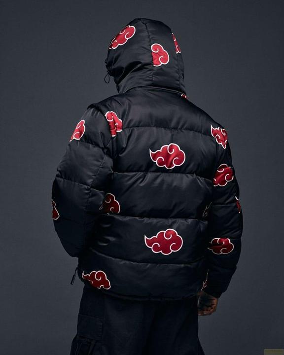 Actual product image Naruto Puffer Jacket Akatsuki Red Size XXXL (3XL)