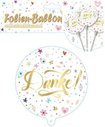 Produktbild CreaDiva Ballon selbstaufblasend "Danke!"