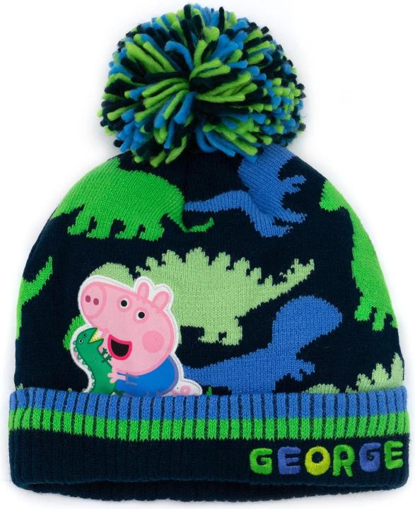 Actual product image Peppa Pig Childrens/Kids George Pig Hat And Gloves Set (One size)