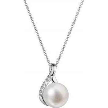 Evolution Group, Halsschmuck, Luxury gold necklace with real pearl and diamonds 82PB00029