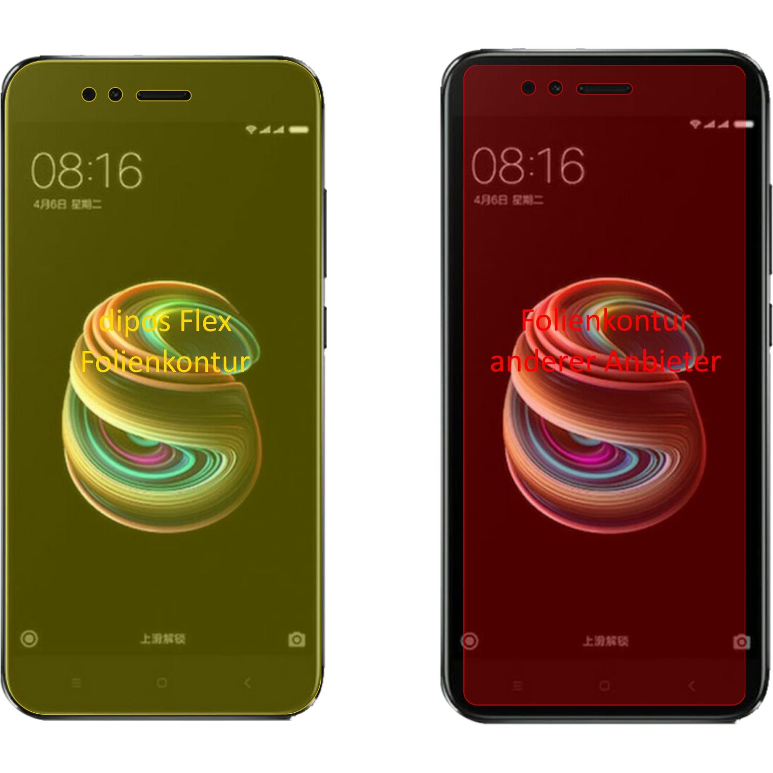 Thumbnail - Dipos Displayschutzfolie Full-Cover 3D (3 Stück, Xiaomi Mi 5X), Smartphone Schutzfolie, Transparent