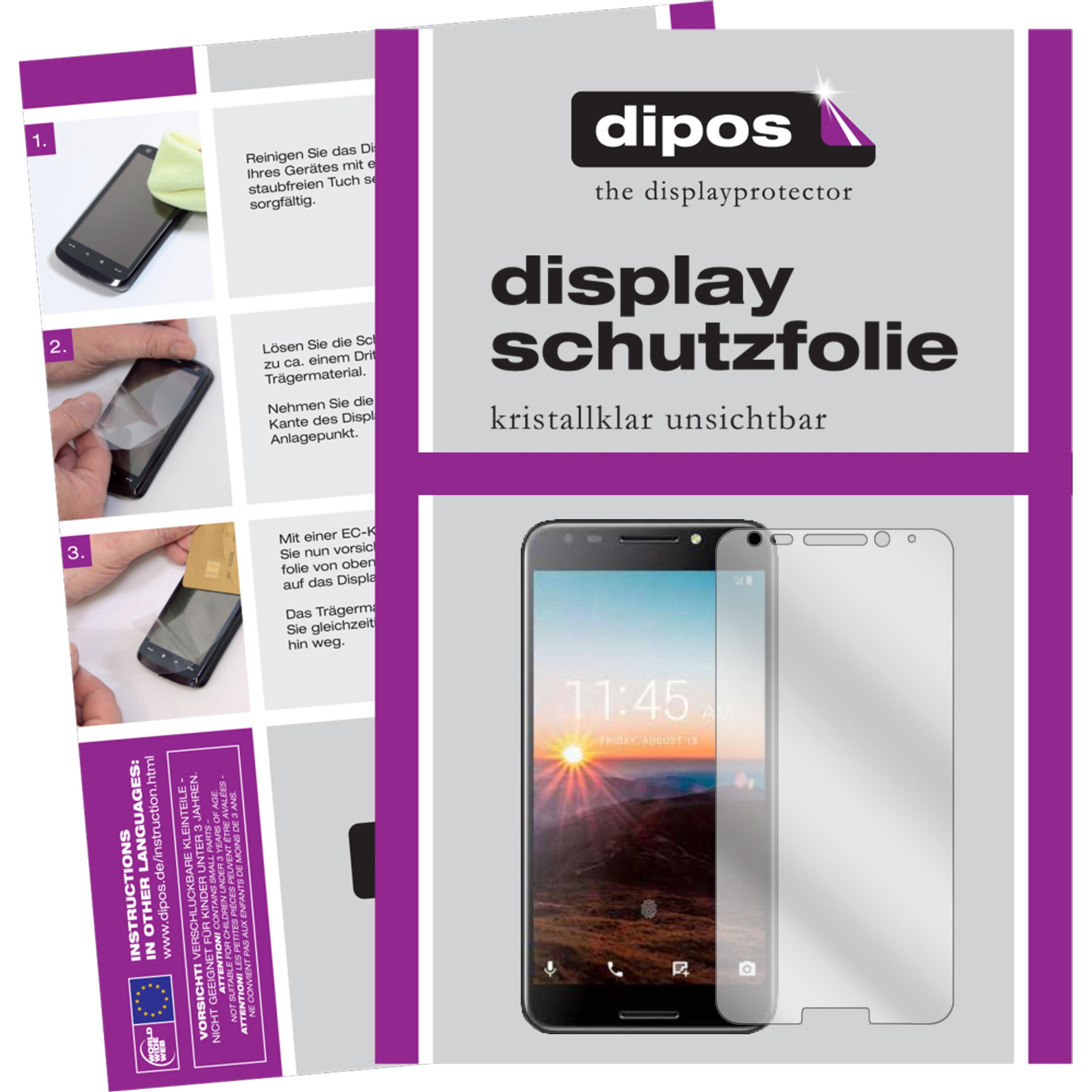 Dipos Displayschutzfolie Crystalclear (6 Stück, Alcatel A7), Smartphone Schutzfolie, Transparent