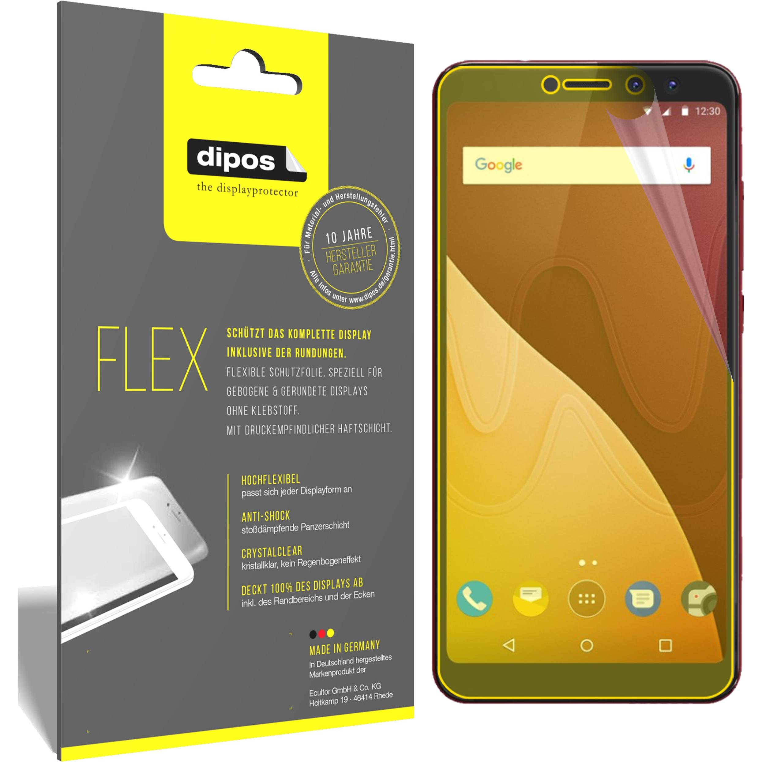 Dipos Displayschutzfolie Full-Cover 3D (3 Stück, Wiko View Prime), Smartphone Schutzfolie, Transparent