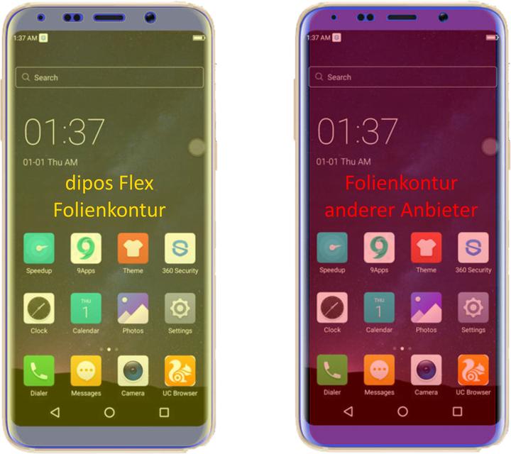 Produktbild Dipos Displayschutzfolie Full-Cover 3D (3 Stk., Bluboo S8)