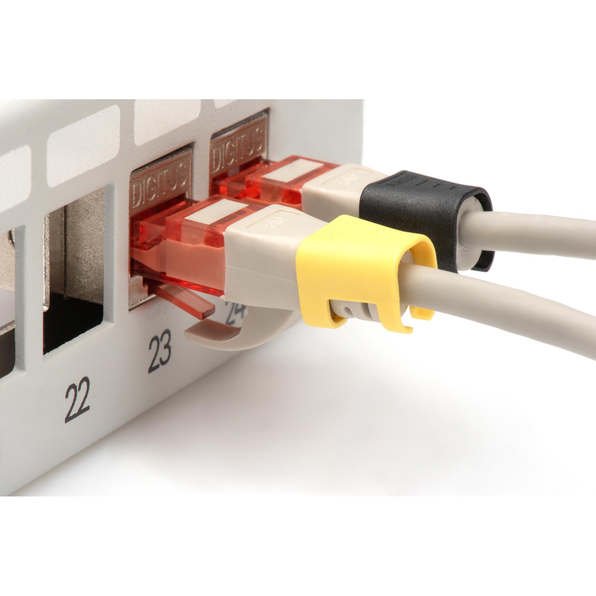 Thumbnail - Digitus Farbclips für RJ45-Kabel Mischfarben, 20 Stk. x 5 Farben (CAT5e, 0.01 m), Netzwerkkabel