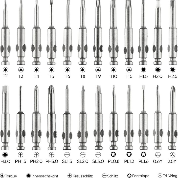 Actual product image Hama Mini screwdriver set (Torq, Cross recess, Tri-wing)
