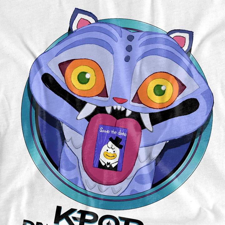 Immagine prodotto K-Pop Demon Hunters Save The Date Maglietta Oversize Derpy Tigre Cartone Animato Donna (L)