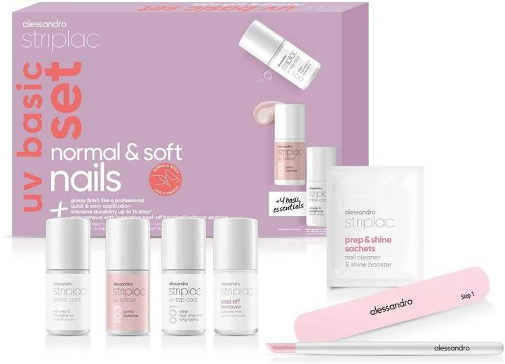 Image du produit Alessandro International Striplac UV Basic Set (Transparent, Vernis semi-permanent)
