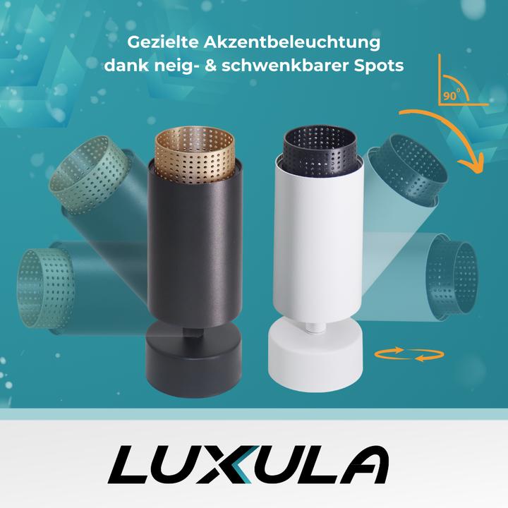 Actual product image Luxula Pivoting LED surface-mounted spot, white/black (GU10)