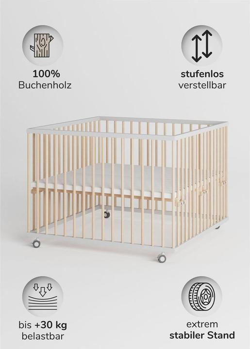 Actual product image Sämann Premium playpen (Beech)
