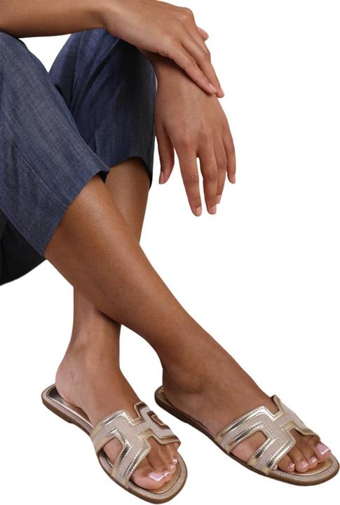 Actual product image Where's That From Womens/Ladies Surge Cut Out Instep Strap Flat Sandals (38)