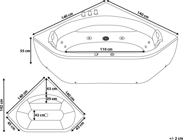 Produktbild Beliani Meves (300 l, 140 cm, 140 cm)