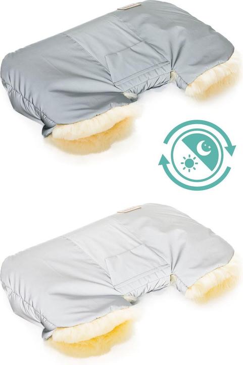Produktbild Fillikid Fusssäcke für Kinderwagen & Buggys Lammfell-Handwärmer Nyby Reflect mit reflektierendem
