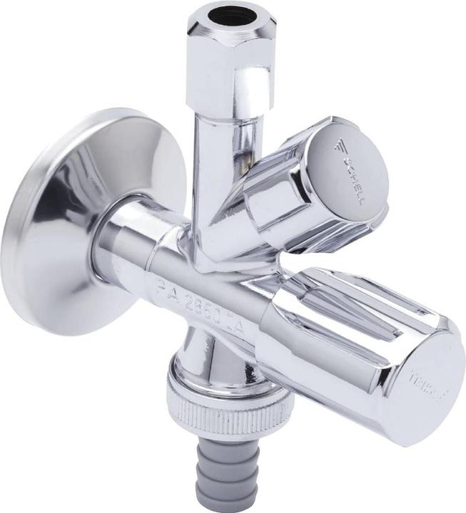 Actual product image Schell Angle valve, 1/2 " x 3/8 " x 3/4 " combined
