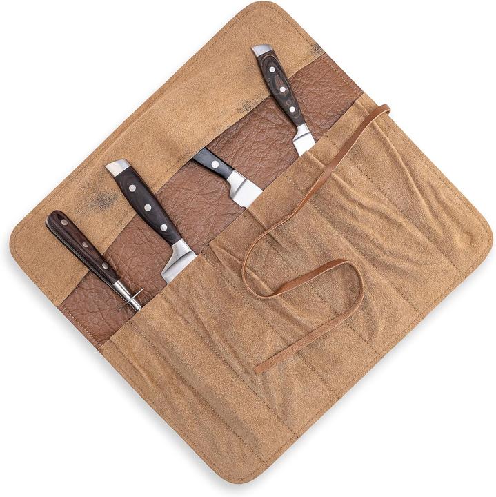 Produktbild Angus Stoke Premium Leder Kochmesserrolle gross