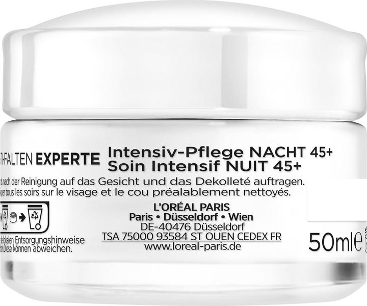 Produktbild L'Oréal Paris Nachtcrème Anti-Falten Experte Intensiv-Pflege 45+ 50 ml (50 ml, Nachtcreme)