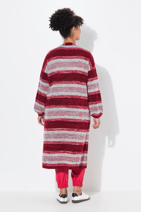 Image du produit Janet & Joyce Strickjacke, extra lang, offene Form, Blockstreifen (54)