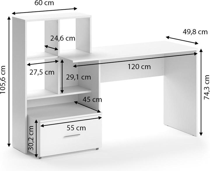 Image du produit Vicco Lorio (149.20 x 49.80 x 105.60 cm)