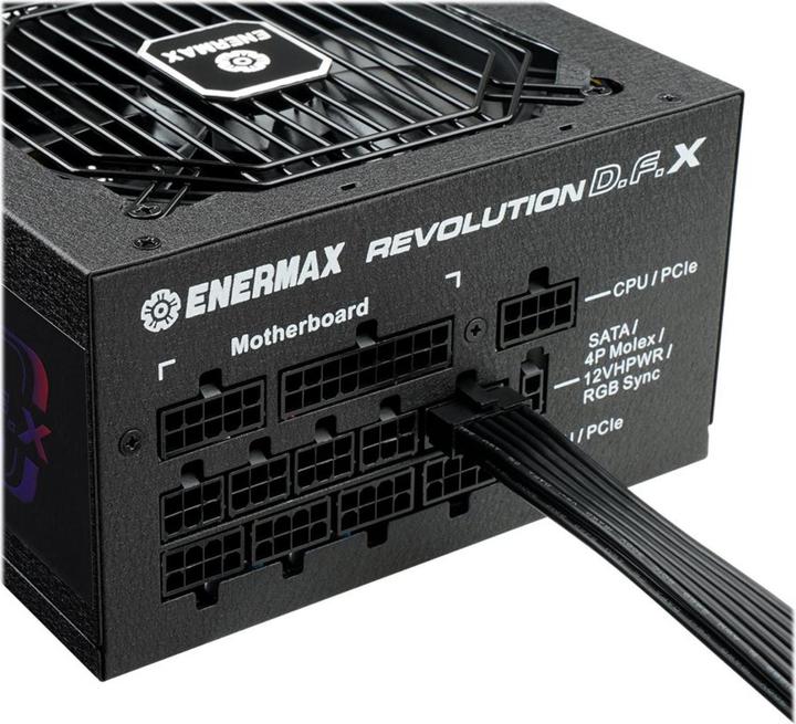 Produktbild Enermax Revolution D.F. X ARGB ATX3.0 PCI-e 5.0 Gaming PC Netzteil 1200W 80Plus Gold Vollmodular 2X (1200 W)