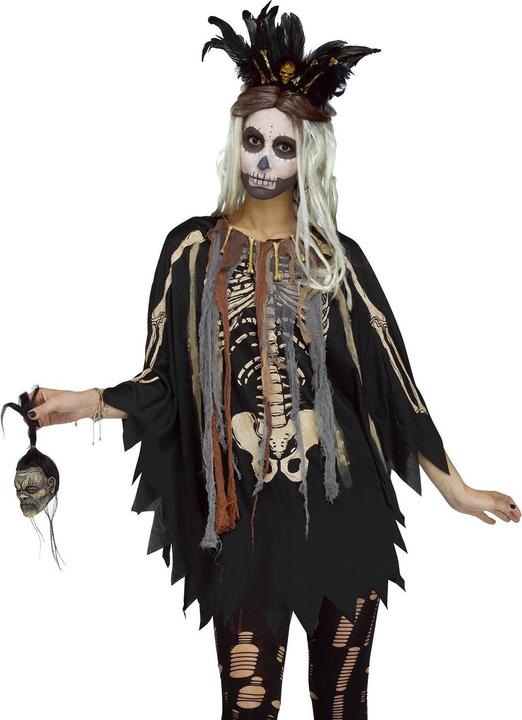 Actual product image Widmann Voodoo Priestrin cape: poncho with hood (One size)