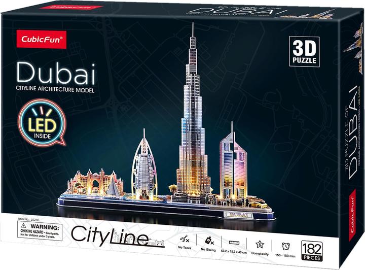 Actual product image Cubicfun Dubai LED (182 pieces)