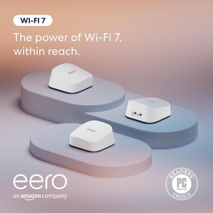 Image du produit Eero BE5000 Dual-Band Wi-Fi 7 Mesh System, 3 Pack