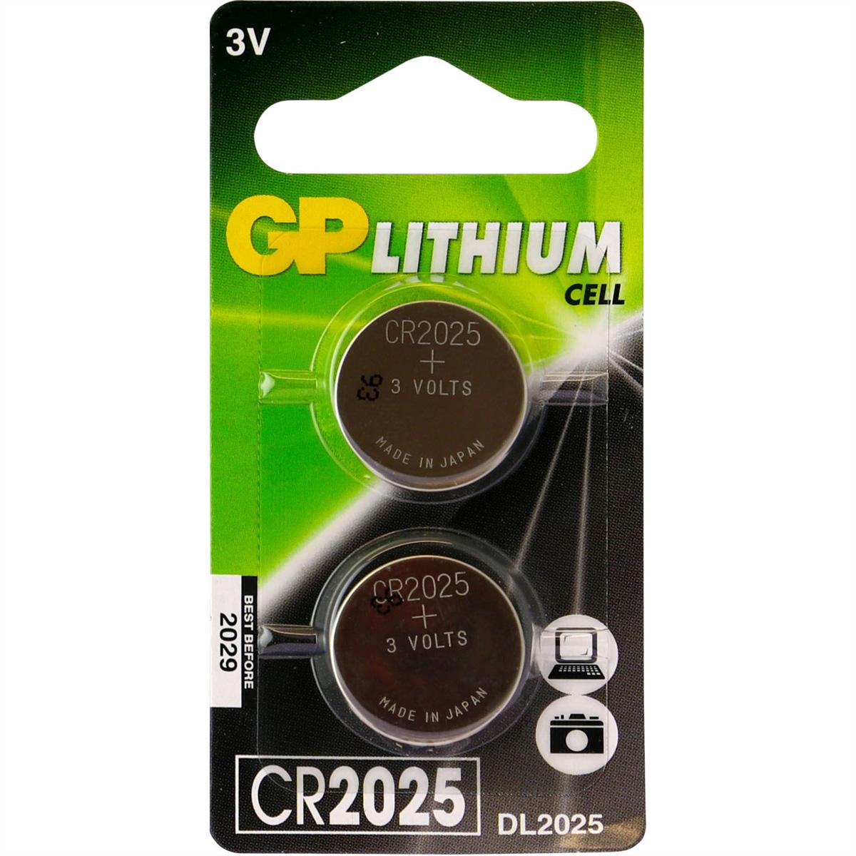 Thumbnail - GP Batteries Knopfzellen (2 Stk., CR2025, 165 mAh), Batterien + Akkus
