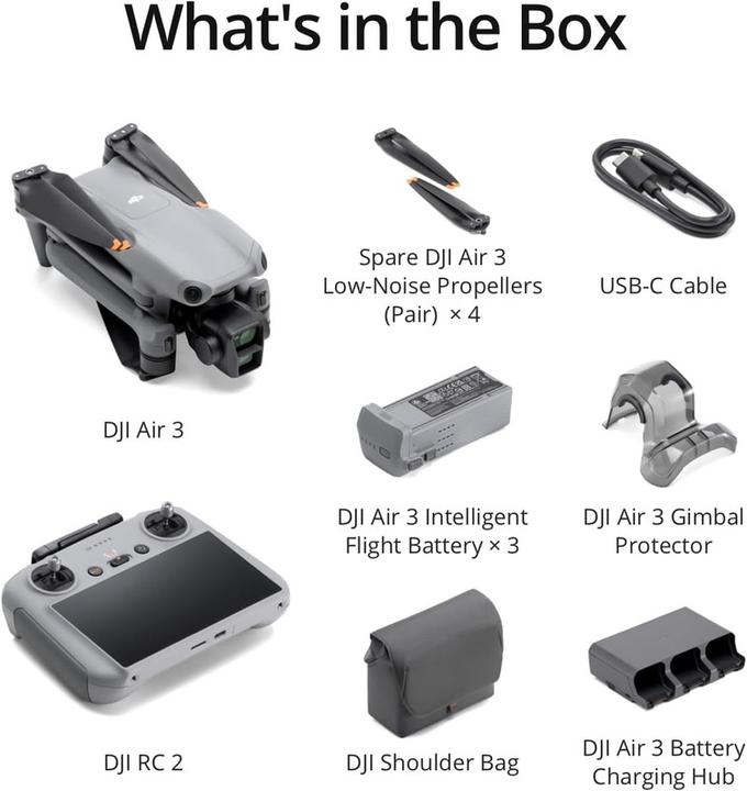 Image du produit DJI Air 3 Fly More Combo (RC 2) (46 min, 720 g, 48 Mpx)