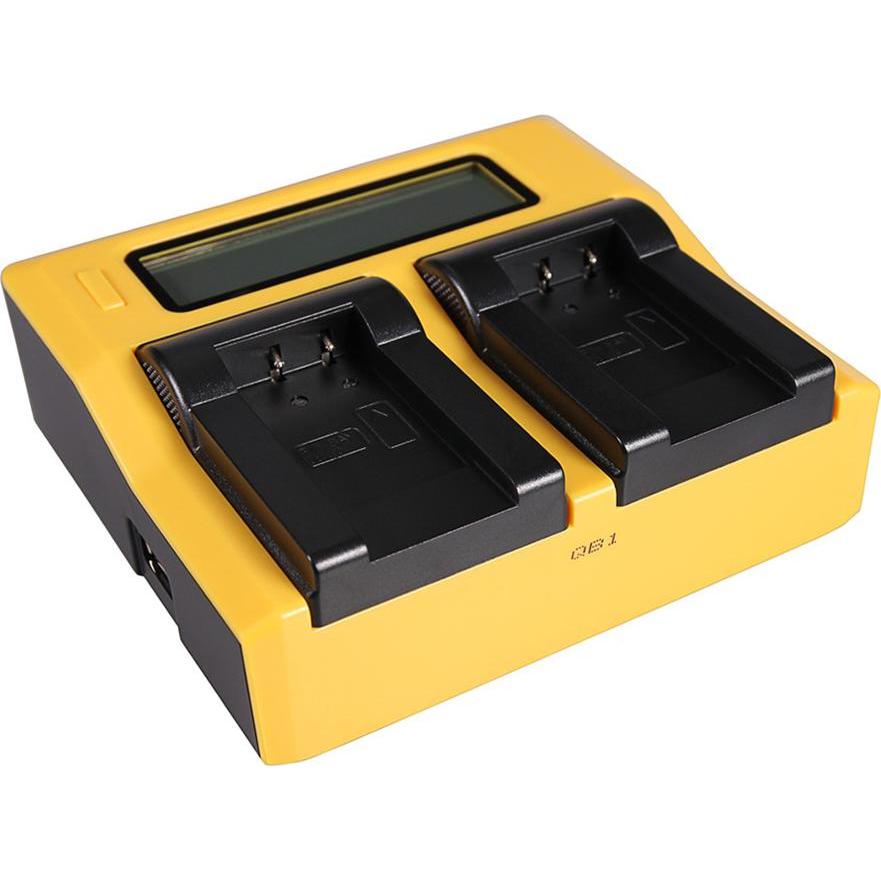 Patona Caricatore USB doppio LCD per Sanyo DB-L90 DMX DMXSH1 DMX-SH1 DMXSH11 DMX-SH11 DB-L90 VPC (Caricabatterie per fotocamere), Alimentatore fotocam