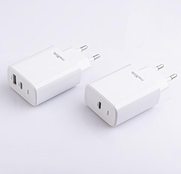 Produktbild Maxlife MXTC-10-20AC PD QC Ladegerät 1x USB-C 1x USB 20W weiss (20 W, 2 Ports)