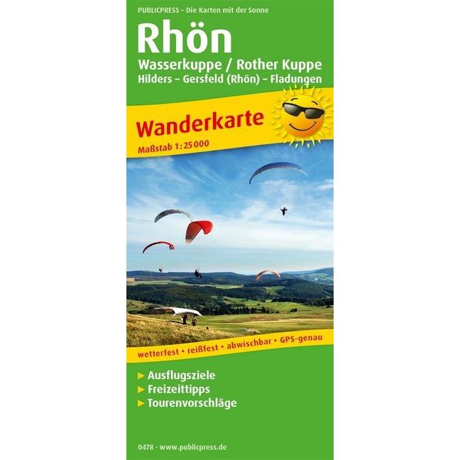PublicPress Wanderk. Rhön,Wasserkuppe, Landkarte