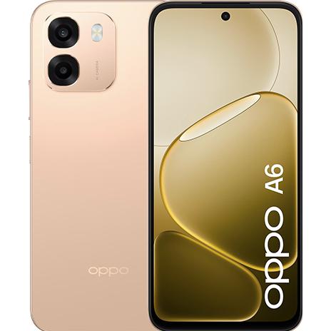 OPPO A6 (256 GB, Aurora Gold, Gold, 6.75", Dual SIM, 4G), Smartphone, Gold