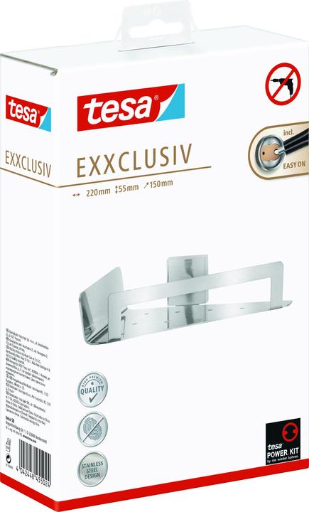 Immagine prodotto tesa Cestino doccia angolare EXXCLUSIV con soluzione adesiva senza forare