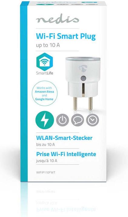 Actual product image Nedis WLAN Smartplug (WIFIP110FWT) - Energy monitoring, Schuko type F, 10 A