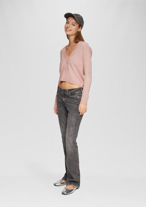 Actual product image S.Oliver Strickjacke Verkürzte Strickjacke in melierter Optik (M)