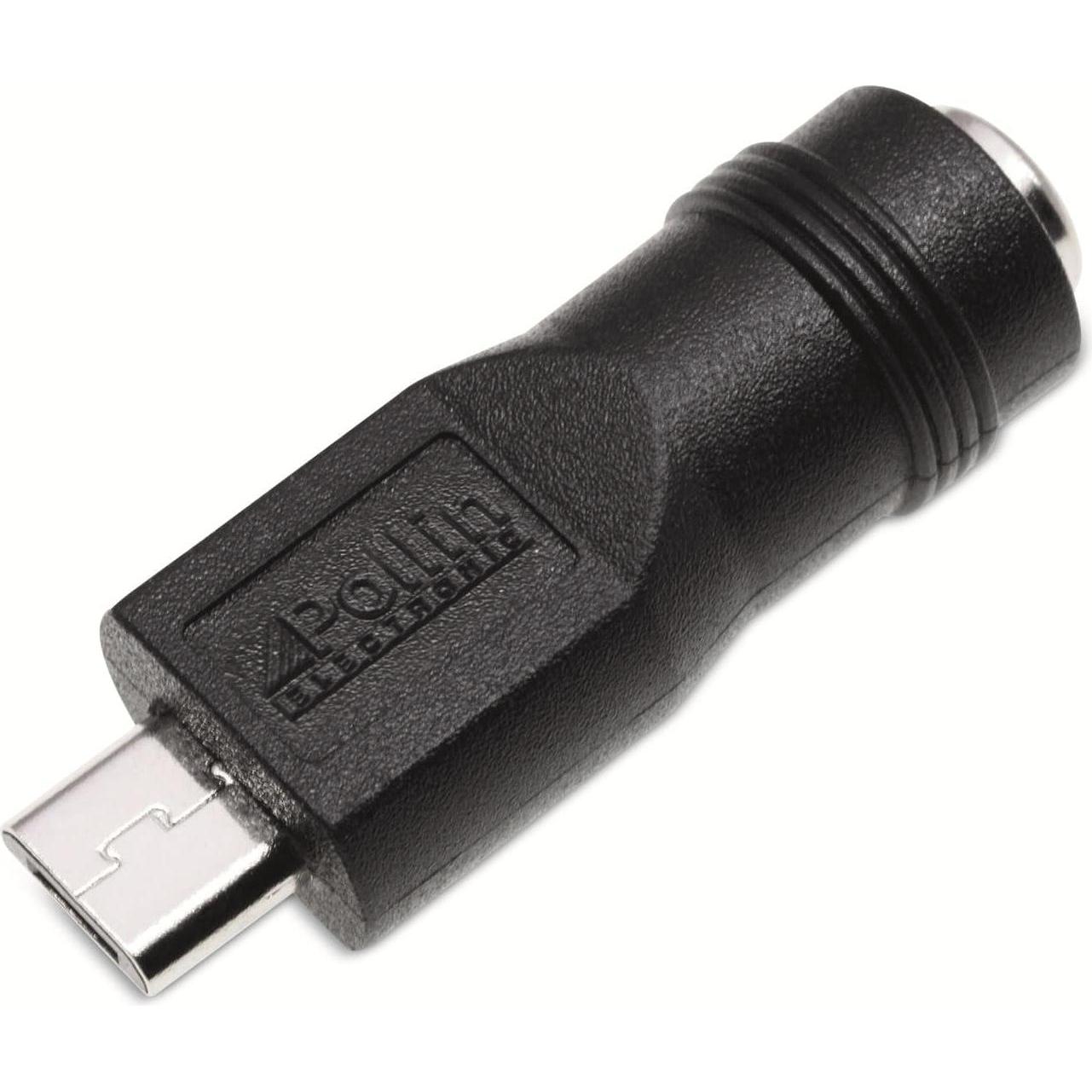 Eneroid, Stromadapter, Hohlsteckeradapter, 5,5/2,1 Hohlkupplung auf Micro-USB-Stecker (USB)