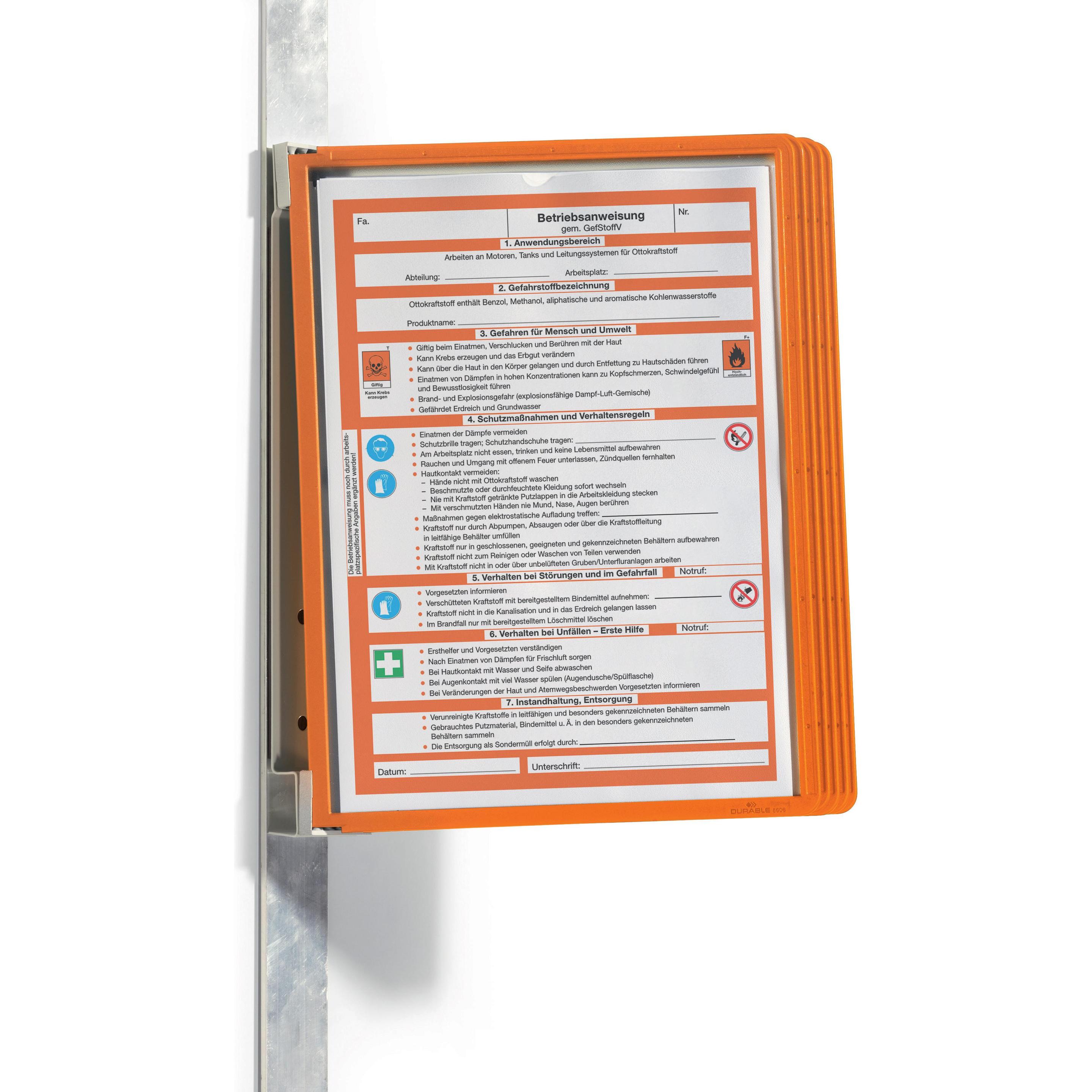 Thumbnail - Durable, Informationsschild, Wandhalter-Komplett-Set, magnetisch